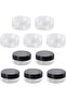 10-piece mini packaging box, round packaging box, plastic packaging box, portable pill box, multifunctional transparent packaging box