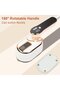 Garment steamer - Compact travel steam iron - with digital display - 1000W foldable design - Gold white design - 5