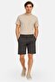 Men Plain Chino Shorts, Dark Grey - 5