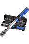 1/4-inch torque wrench, measuring range 2-24 Nm, accuracy ±3%, 72 teeth, reversible, with 100 mm extension bar.