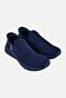 Men Slip On Walking Shoes, Navy Blue - 2