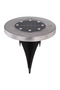 Four solar-powered lights, made of stainless steel, with eight LED beads, producing white light. - 2