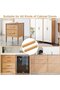 Universal Wooden Cabinet Handles with Screws for Drawers, Furniture & Kitchen Doors (128mm Hole Spacing) - 5