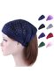 Women's wide headband, bohemian style sports headband suitable for yoga, running and other sports, non-slip and sweat-proof headband.