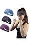 Three-color stretch polyester sports headband, unisex.