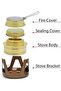 Outdoor Mini Portable Alcohol Stove Burner for Backpacking Hiking Camping Survival (Copper) - 2