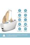 Rechargeable noise-canceling hearing aids for seniors with adjustable volume, charging case, and cleaning brush (white) - 4