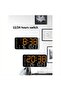 LED Digital Wall Clock - Powered via USB, featuring dual alarms, temperature, and date/day display - Black + Orange - 5