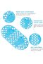 Bathroom foot massage non-slip mat, transparent blue, made of comfortable non-slip material, with foot pedal cleaning function, absorbent - 4