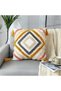 Bohemian style beige decorative cotton cushions with tufted fleece and tassels, Geschikt voor sofa, bedroom, and living room décor (45x45 cm). - 2