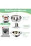 3-in-1 Sink Drain Filter - Sink Plug - Stainless Steel Pop-Up Sink Plug - Anti-Clogging - Sink Filter Screen - Sink Plug - Easy to Clean - Silver - 3