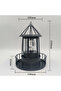 LED solar-powered rotating lighthouse lantern, suitable for gardens, outdoor decorations, and courtyards. - 4