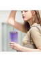 Leak-proof travel coffee mug, insulated travel coffee mug | Automatic spring straw cup made of stainless steel | vacuum travel mug, 18*7 - 4