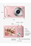 Suitable for Digital Camera 1080P FHD 64MP 2.4" LCD 18x Zoom Compact Portable Pink - 3