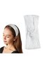 Women's silver knot headband, loose fit, non-slip, sporty and yoga disco headband, 70s accessory (silver).