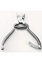 Professional nail clippers, ultra-sharp - long handle - stainless steel - silver - 3
