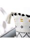 Two-Piece Pillowcase Set, Cotton Woven Decorative Cushion Covers with Tassels (45x45cm, Black and White) - 4