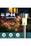 12-Pack Outdoor Waterproof Stainless Steel Solar Garden Lights - LED Landscape Path Lighting (Warm White) - 4