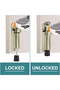 2-Piece Kick-Off Door Stop, Spring-Loaded Telescopic Door Stop, Adjustable Lock Holder, 25mm/0.98in Ground Height, Bronze - 5
