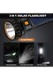 Solar-Powered LED Flashlight, USB Rechargeable Emergency Flashlight, 1200mAh with 3 Modes and Waterproof Rating for Outdoor Fishing - 3