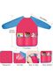 Children's art smock, waterproof Long - sleeve art apron, for children aged 3 - 5, toddler smock for painting artists, for art supplies - rose red. - 2
