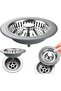 Sink Plug - Stainless Steel Food Waste Drain Plug - 1 Piece - Silver