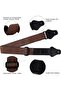 Adjustable cotton guitar strap – comfortable shoulder strap, suitable for folk, acoustic, electric guitars and bass guitars (brown) - 4