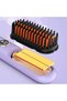 Cordless volumizing hairbrush suitable for short hair, heated styler with 3 settings, 20s fast heat, LED screen, USB-C, travel-friendly (white) - 4