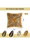 A set of 4 silk headscarves, each 90x90 cm - multi-functional women's scarves that can be used on the head, neck, and hair. - 5