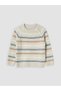 Özmarka New Season Beige Striped Baby Boy Knitwear Set - 3