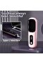 Purple Cordless Mini Hair Straightener Brush with LED Display, USB Rechargeable Fast Heating Styling Comb - 4