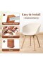 8-Pack Clear Silicone Square Chair Leg Protectors for 38-55 mm Legs - 3