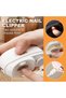 3-in-1 electric automatic nail clippers w/polishing Func - safe nail trimmer - 2 Adj. speeds - For seniors - adults - & children (orange) - 2