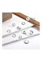 Women's clip-on earrings, simulates pierced ears, adjustable earrings, clip-on earring set, silver. - 5