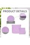 2-pack headphone carrying case PU leather storage bag portable waterproof earbud protective case universal keys USB sticks jewelry purple - 4