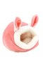 Hamster/Guinea Pig House, Winter Warm Bed, Soft Velvet Pet Accessories for Rodents and Small Pets, Velvet Toy (Pink)
