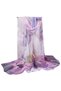 Women's silk scarf, elegant vintage chiffon shawl, breathable and lightweight silk scarf, 160 x 50 cm - 3