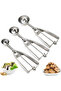 Cookie scoops (3-piece set), ice cream scoop with trigger, cookie scoop, cupcake scoop