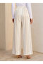 STRIPED BEAD AT WAIST DETAILED WIDELEG PANTS - 4