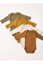 4-Pack 100% Organic Cotton Unisex Camisole Long Sleeve Baby Bodysuit - 3
