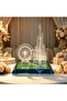 Dubai Crystal Glass Landmark Ornament, Desk Centerpiece for Home & Office. Featuring Skyscraper, Wheel & Modern Ring Design. Premium Clear Art Sculpture, Ideal Decor & Souvenir Gift. - 5