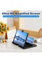 Screen Magnifier Edition 3D HD Projection Magnifier for Mobile Phones Movies Videos Games Foldable Stand All Mobile Phones Black 10 inch - 2