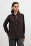 Coffee 100% Lyocell Striped Women's Shirt