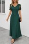 Women's Short Sleeve V-Neck Long Janjan Dress
