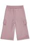 Floral Embroidered Basic Cargo Sweatpants for 6-18 Months - Lilac - 3