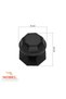 Rose Crystal Door Knob, Door Knob, Metal, Matte Black - 2