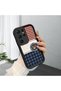 Samsung Galaxy S22 Ultra Compatible Cute Bear Protective Case, Mix of Plaid and Lines