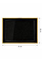 Moon Black Gold Detailed Decorative Black Glitter Luxury Presentation and Serving Tray 41X29 cm - 4