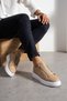 Nexor Men's Beige Lace-Up Lightweight Orthopedic Eva Sole Casual Sneaker Sports Shoes - 2