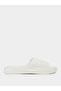 Beige Padded Slip-On Slides